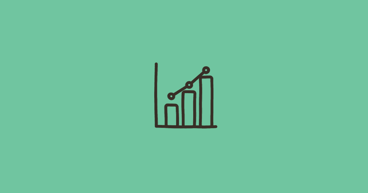 Rising chart bars and line representing travel agency reporting metrics and performance tracking